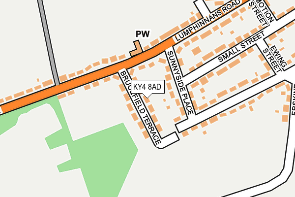 KY4 8AD map - OS OpenMap – Local (Ordnance Survey)