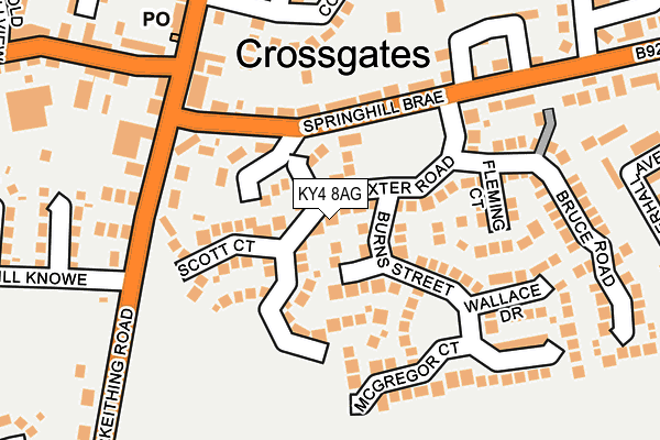 KY4 8AG map - OS OpenMap – Local (Ordnance Survey)
