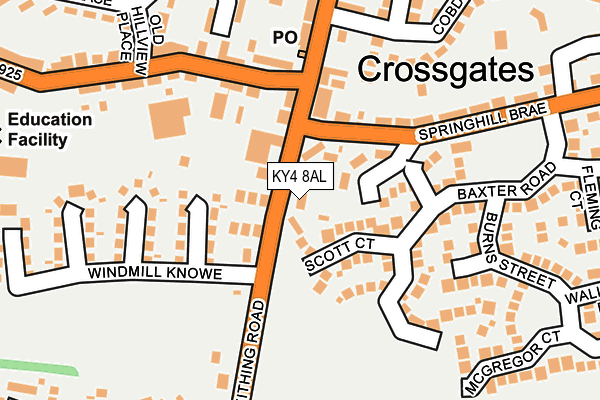 KY4 8AL map - OS OpenMap – Local (Ordnance Survey)