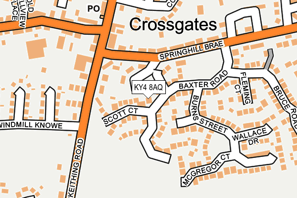 KY4 8AQ map - OS OpenMap – Local (Ordnance Survey)
