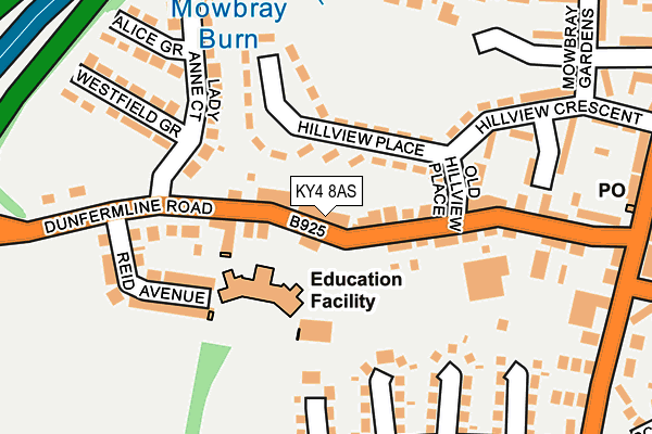 KY4 8AS map - OS OpenMap – Local (Ordnance Survey)