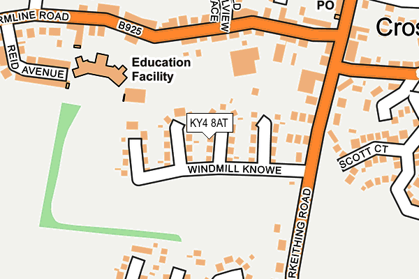 KY4 8AT map - OS OpenMap – Local (Ordnance Survey)