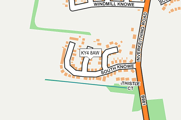 KY4 8AW map - OS OpenMap – Local (Ordnance Survey)