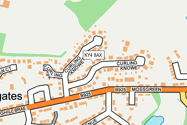 KY4 8AX map - OS OpenMap – Local (Ordnance Survey)
