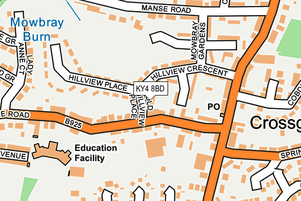 KY4 8BD map - OS OpenMap – Local (Ordnance Survey)