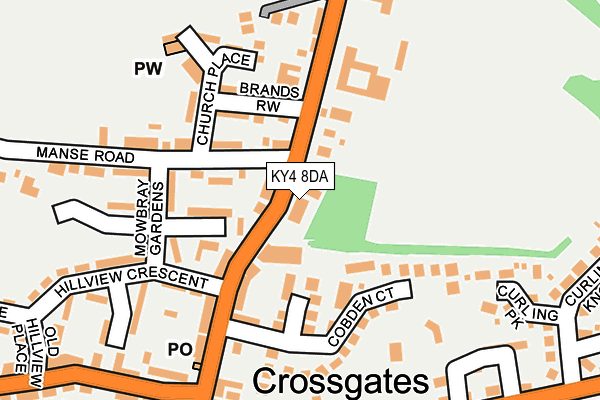 KY4 8DA map - OS OpenMap – Local (Ordnance Survey)