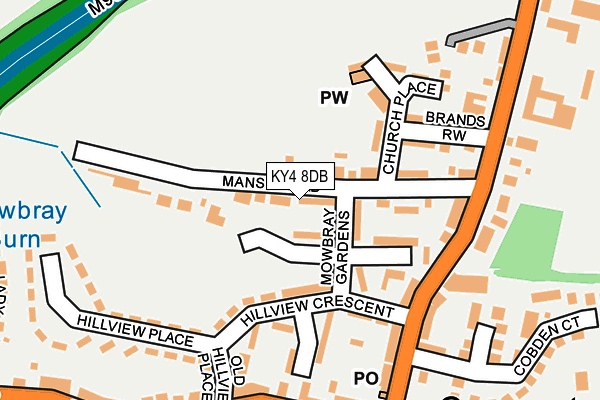 KY4 8DB map - OS OpenMap – Local (Ordnance Survey)