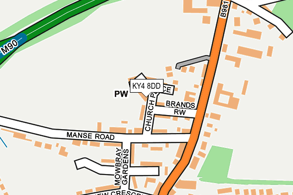 KY4 8DD map - OS OpenMap – Local (Ordnance Survey)