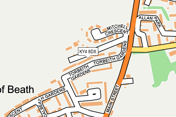 KY4 8DX map - OS OpenMap – Local (Ordnance Survey)