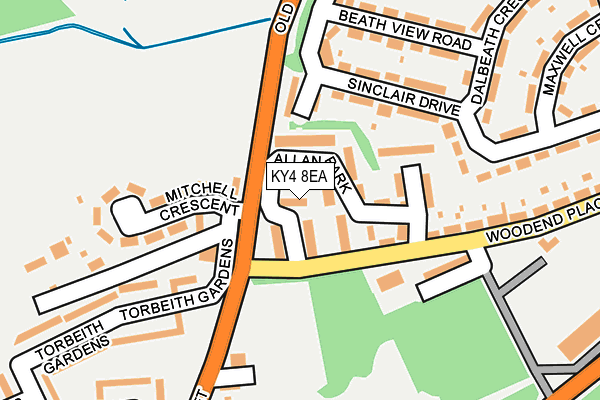 KY4 8EA map - OS OpenMap – Local (Ordnance Survey)