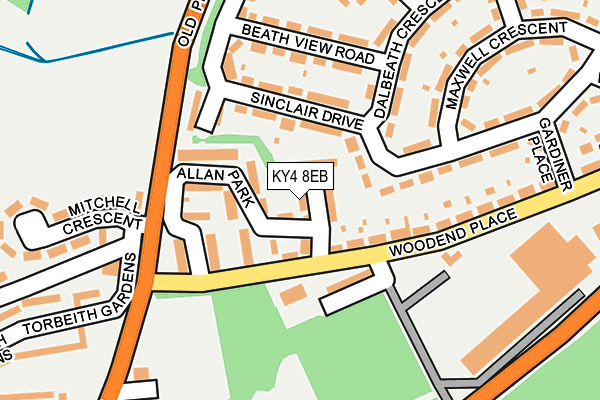 KY4 8EB map - OS OpenMap – Local (Ordnance Survey)
