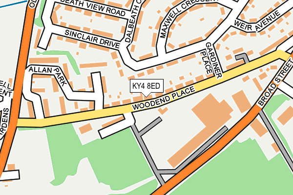 KY4 8ED map - OS OpenMap – Local (Ordnance Survey)