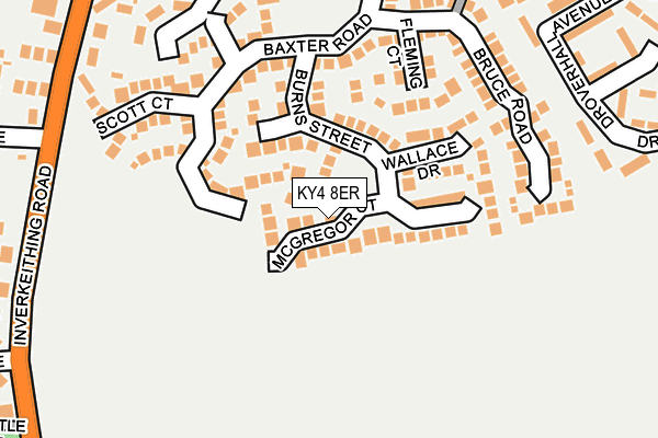 KY4 8ER map - OS OpenMap – Local (Ordnance Survey)