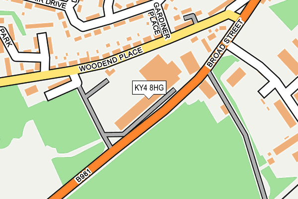 KY4 8HG map - OS OpenMap – Local (Ordnance Survey)