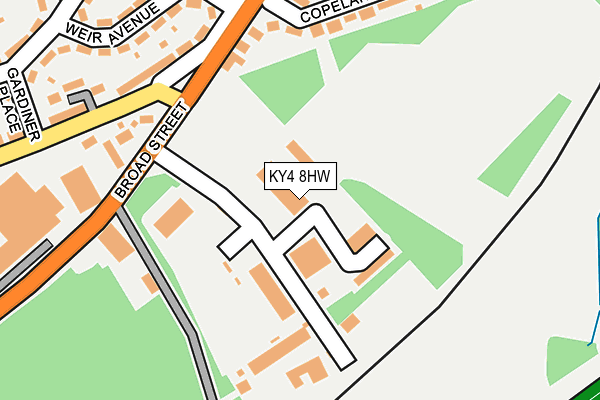 KY4 8HW map - OS OpenMap – Local (Ordnance Survey)