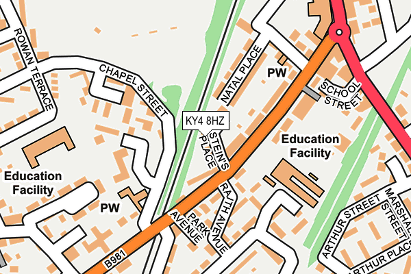 KY4 8HZ map - OS OpenMap – Local (Ordnance Survey)