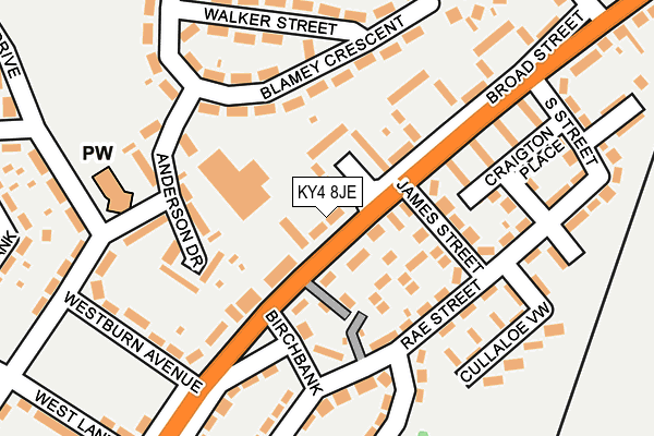KY4 8JE map - OS OpenMap – Local (Ordnance Survey)