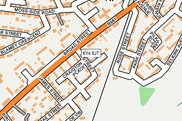 KY4 8JT map - OS OpenMap – Local (Ordnance Survey)