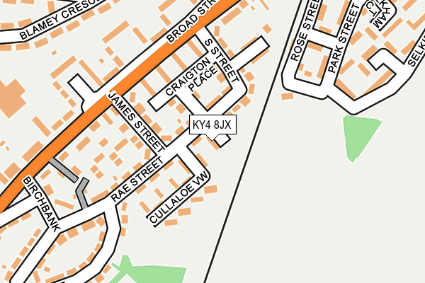 KY4 8JX map - OS OpenMap – Local (Ordnance Survey)