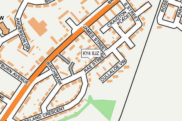 KY4 8JZ map - OS OpenMap – Local (Ordnance Survey)