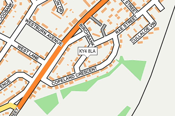 KY4 8LA map - OS OpenMap – Local (Ordnance Survey)