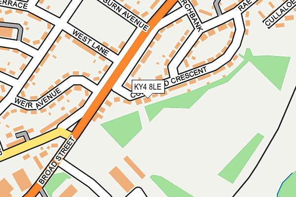 KY4 8LE map - OS OpenMap – Local (Ordnance Survey)