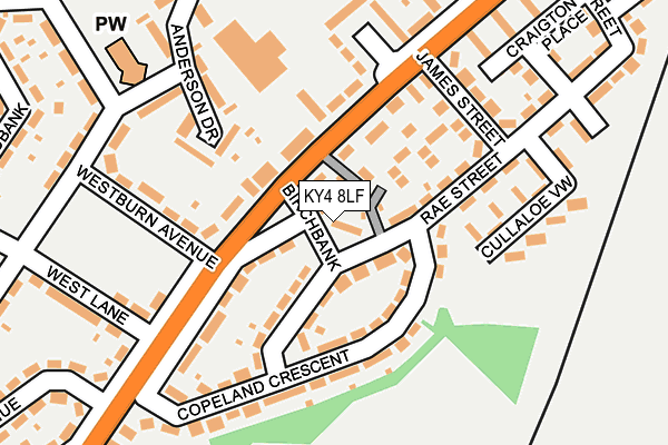 KY4 8LF map - OS OpenMap – Local (Ordnance Survey)