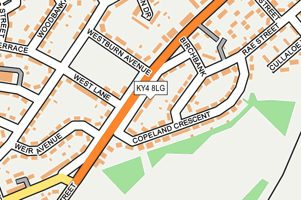 KY4 8LG map - OS OpenMap – Local (Ordnance Survey)