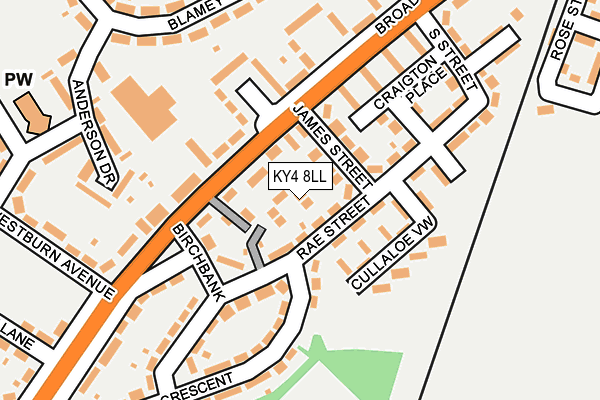 KY4 8LL map - OS OpenMap – Local (Ordnance Survey)