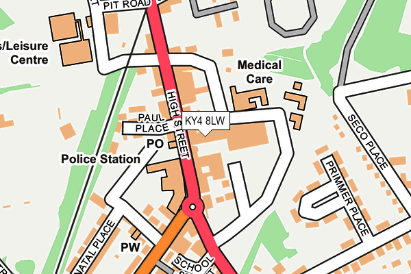 KY4 8LW map - OS OpenMap – Local (Ordnance Survey)
