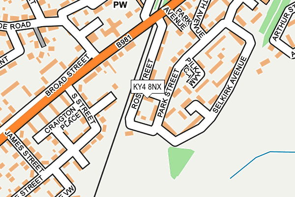 KY4 8NX map - OS OpenMap – Local (Ordnance Survey)