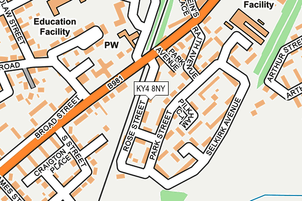 KY4 8NY map - OS OpenMap – Local (Ordnance Survey)