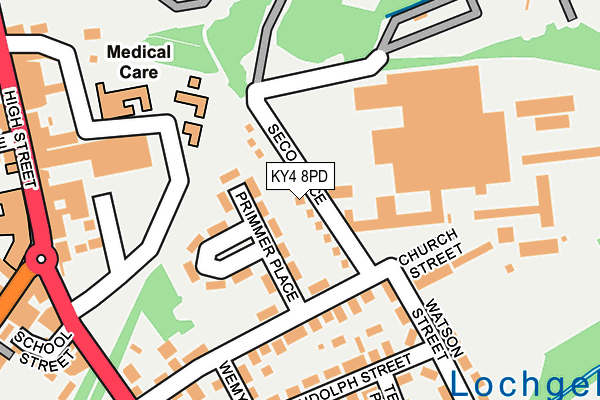 KY4 8PD map - OS OpenMap – Local (Ordnance Survey)