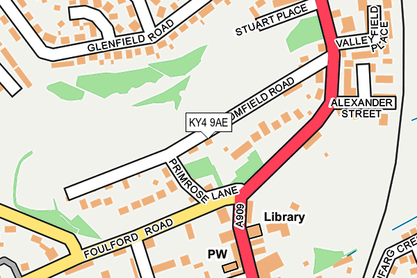 KY4 9AE map - OS OpenMap – Local (Ordnance Survey)