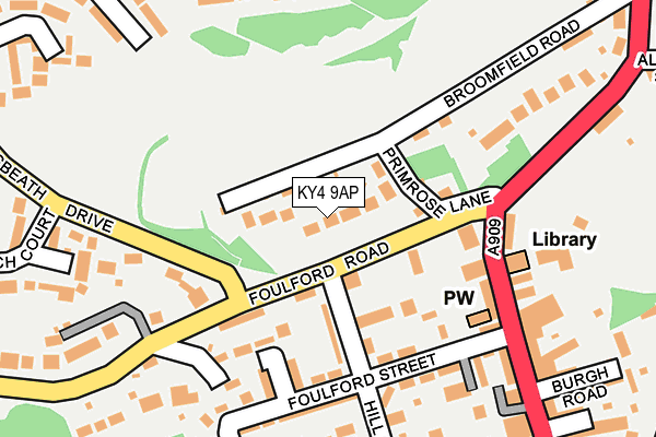 KY4 9AP map - OS OpenMap – Local (Ordnance Survey)