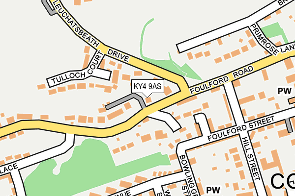 KY4 9AS map - OS OpenMap – Local (Ordnance Survey)