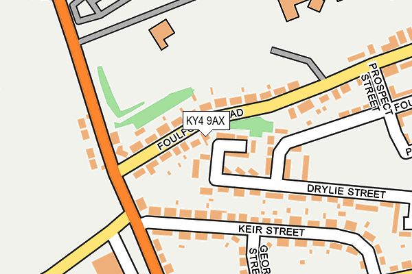 KY4 9AX map - OS OpenMap – Local (Ordnance Survey)