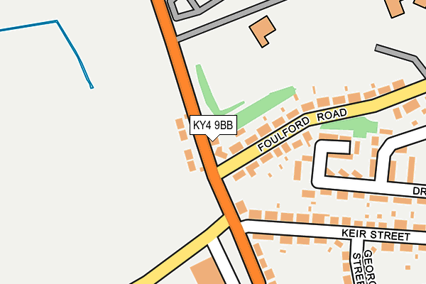 KY4 9BB map - OS OpenMap – Local (Ordnance Survey)