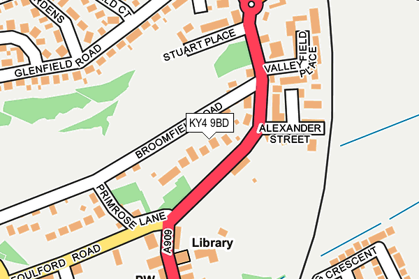 KY4 9BD map - OS OpenMap – Local (Ordnance Survey)