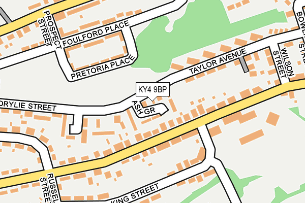 KY4 9BP map - OS OpenMap – Local (Ordnance Survey)