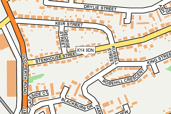 KY4 9DN map - OS OpenMap – Local (Ordnance Survey)