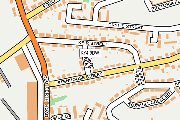 KY4 9DW map - OS OpenMap – Local (Ordnance Survey)