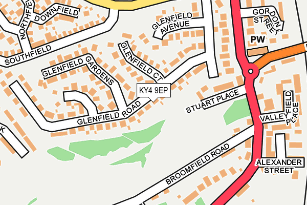 KY4 9EP map - OS OpenMap – Local (Ordnance Survey)