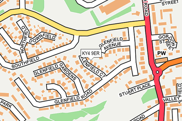 KY4 9ER map - OS OpenMap – Local (Ordnance Survey)