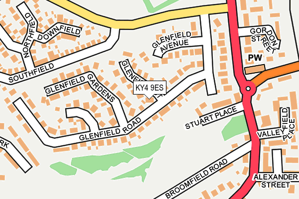 KY4 9ES map - OS OpenMap – Local (Ordnance Survey)
