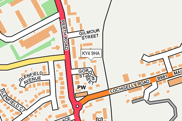 KY4 9HA map - OS OpenMap – Local (Ordnance Survey)