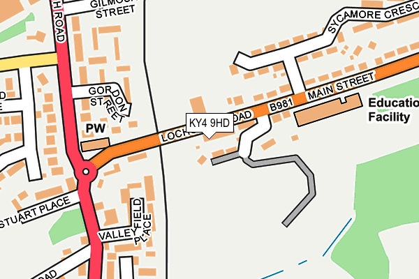 KY4 9HD map - OS OpenMap – Local (Ordnance Survey)