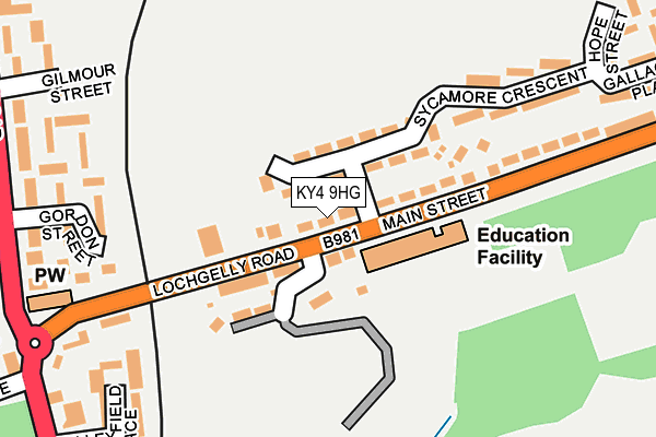 KY4 9HG map - OS OpenMap – Local (Ordnance Survey)