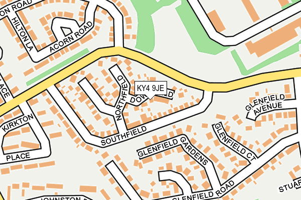 KY4 9JE map - OS OpenMap – Local (Ordnance Survey)