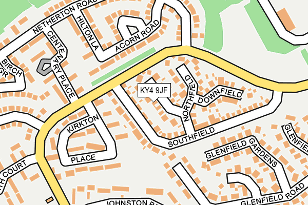 KY4 9JF map - OS OpenMap – Local (Ordnance Survey)